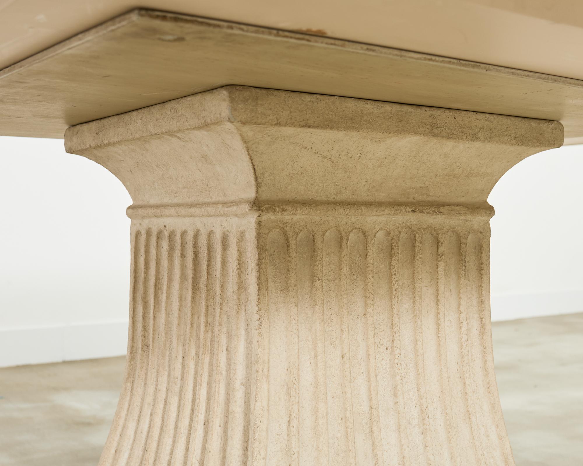 Mesa de comedor de jardín Monumental de piedra caliza francesa by Formaciones en venta 5