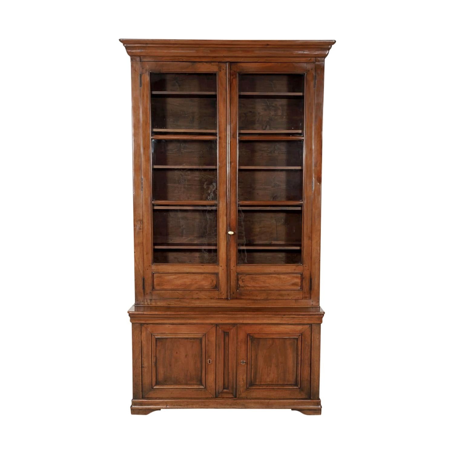 Monumental French Louis Philippe Period Lyonnaise Bibliotheque or Bookcase