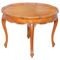 Monumental French Louis XV Coffee Table or Side Table Exotic Walnut 1900 Century