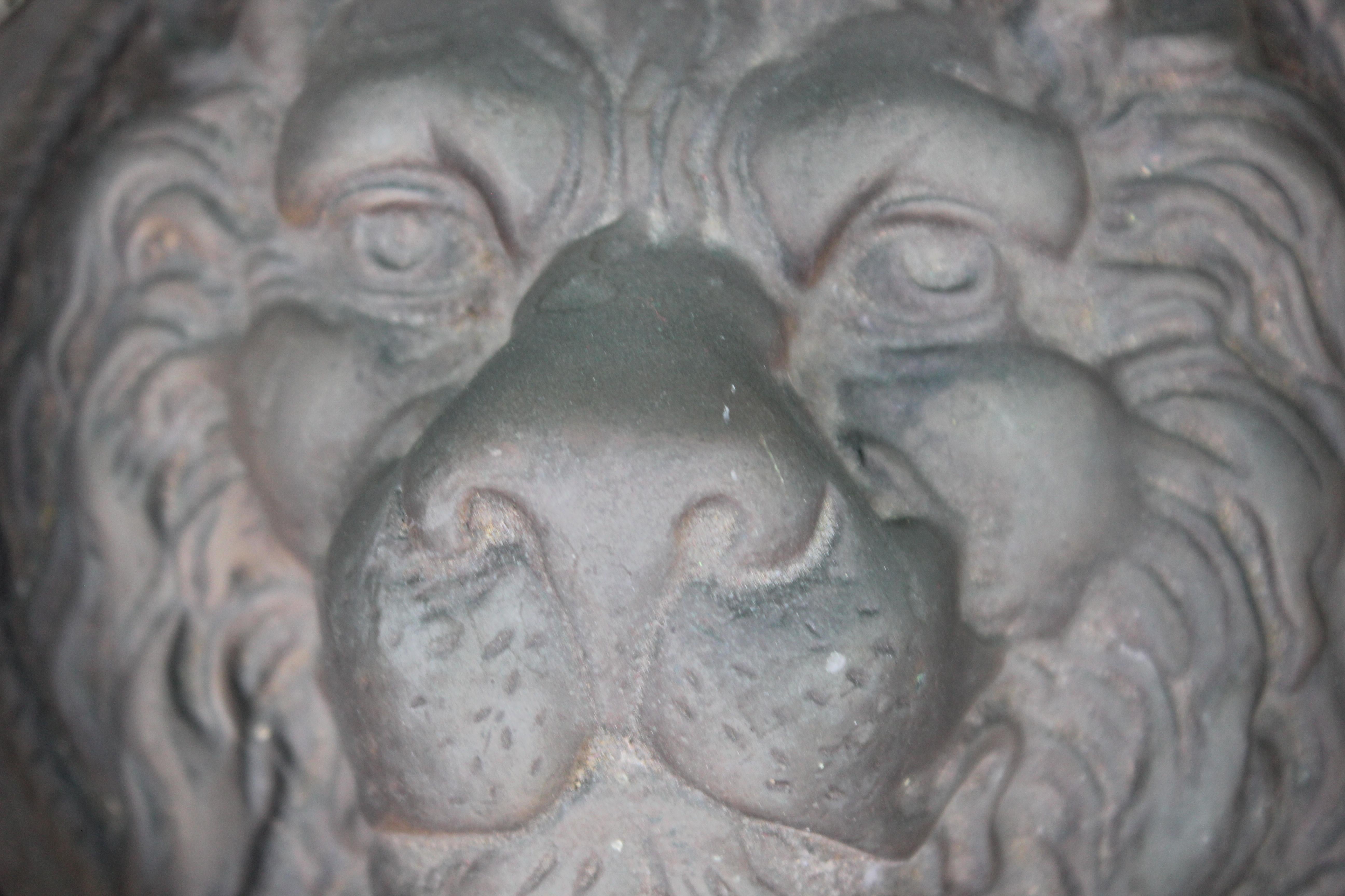 Monumental French Louis XV Style Bronze Lion Head Door Knocker 1
