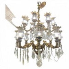 Monumental lustre français de style Louis XV en bronze doré