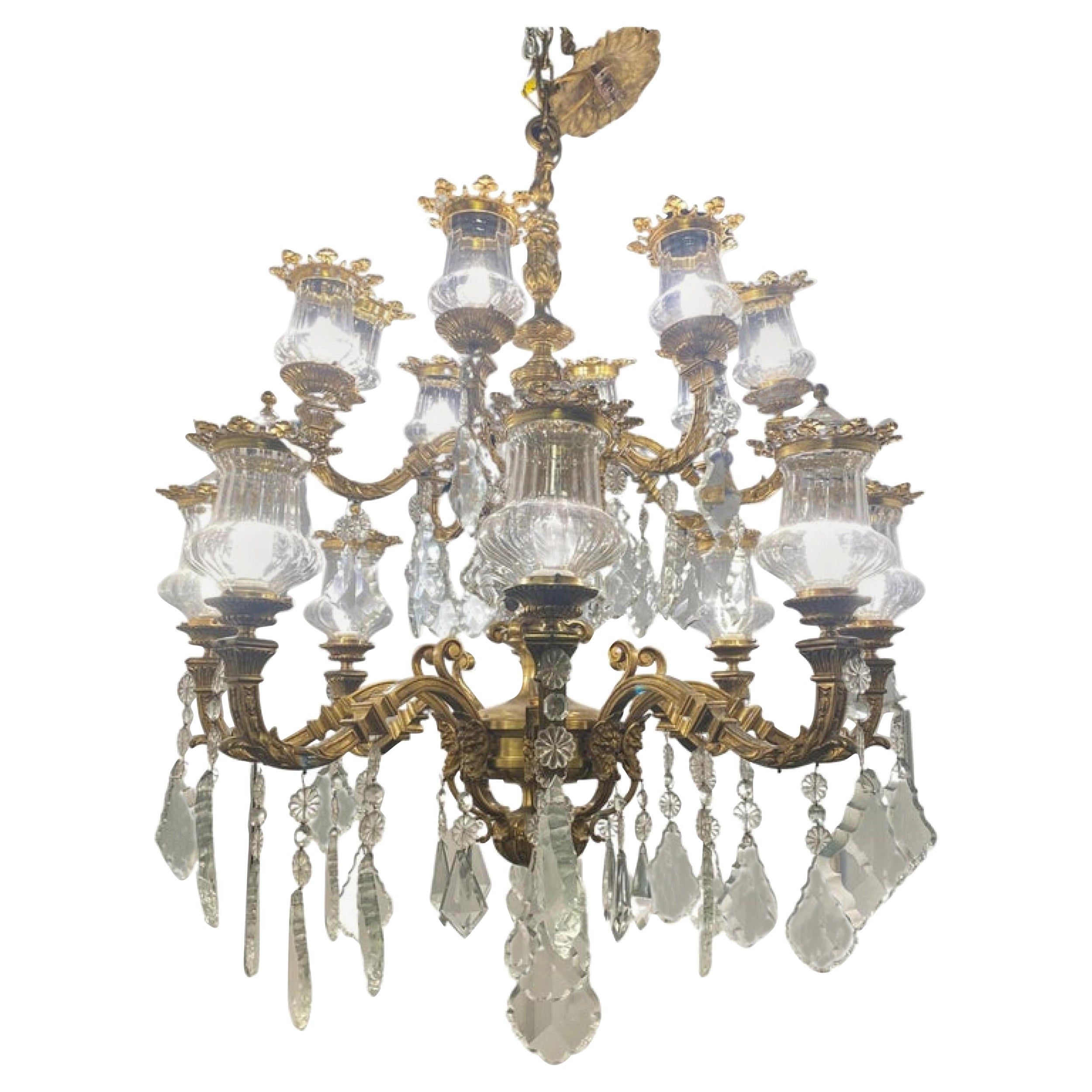 Monumentale lampadario francese in stile Luigi XV Dore Bonze in vendita