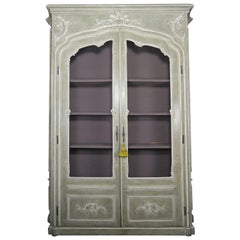 Monumental French Louis XV Style Painted Cabinet, circa 1940