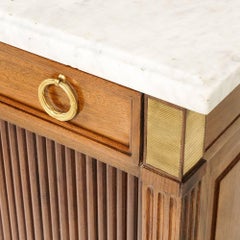 Monumental French Mahogany Breakfront Buffet