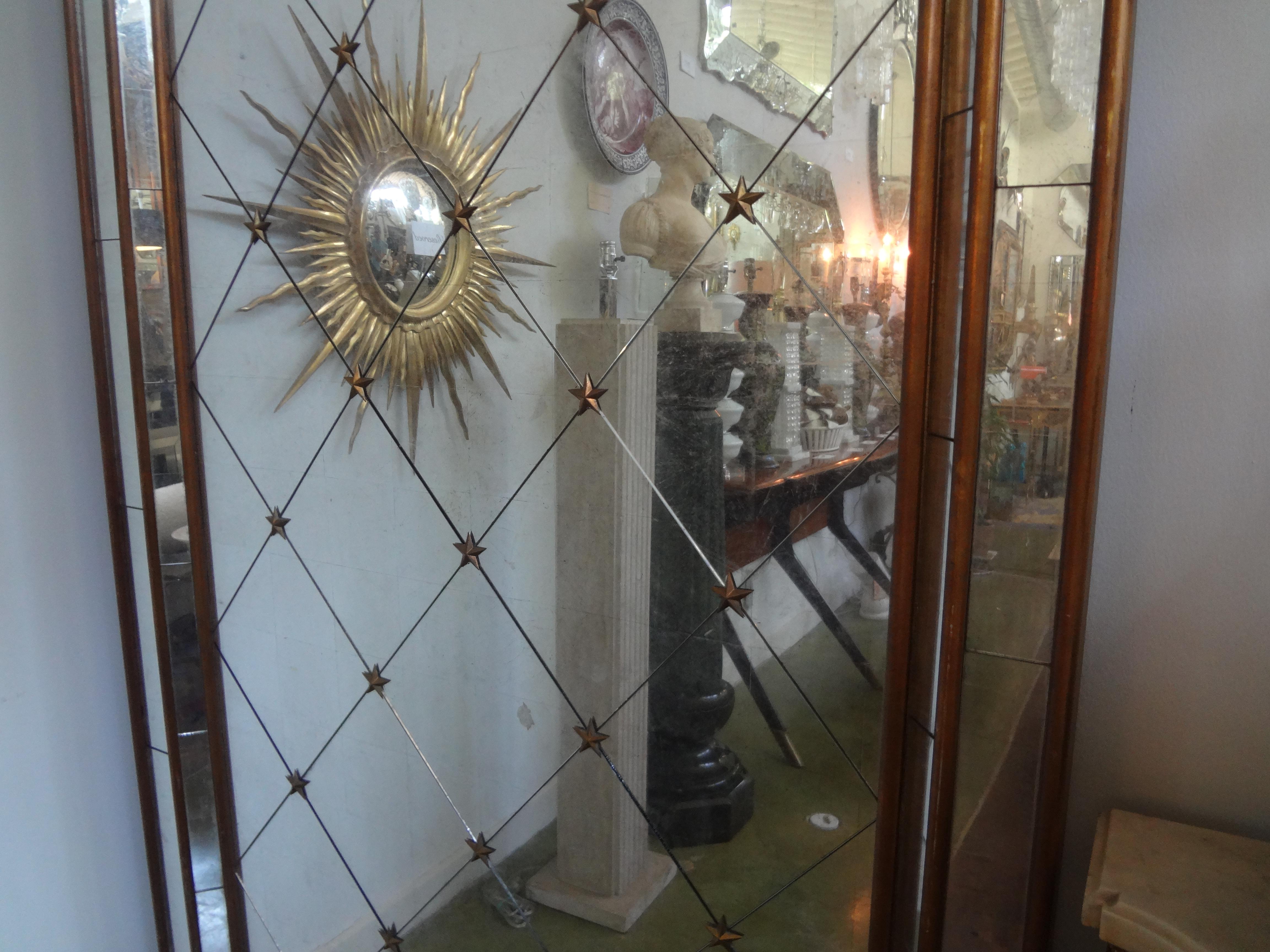 Monumental French Maison Jansen Style Mirror In Good Condition For Sale In Houston, TX