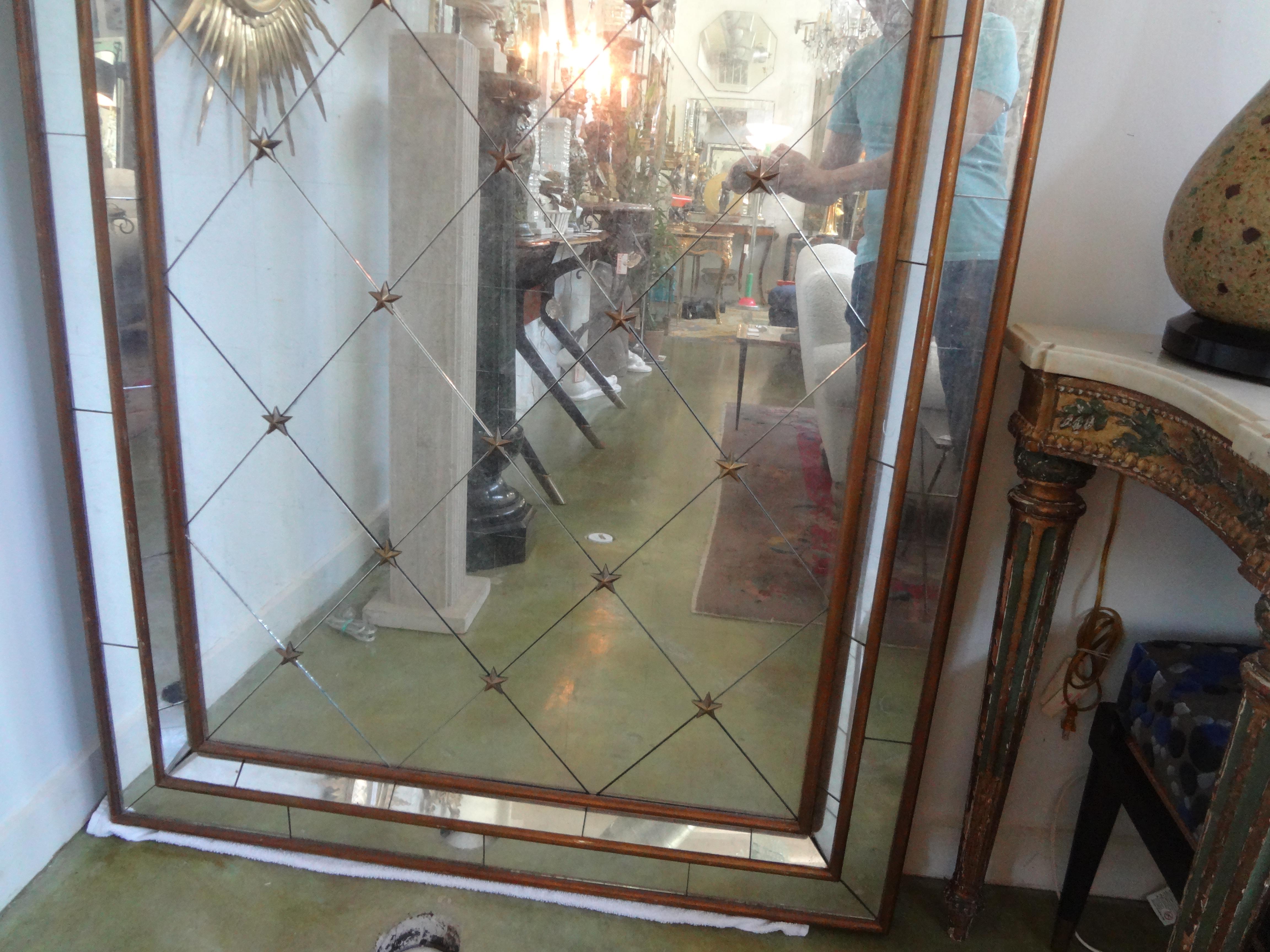 Mid-20th Century Monumental French Maison Jansen Style Mirror For Sale