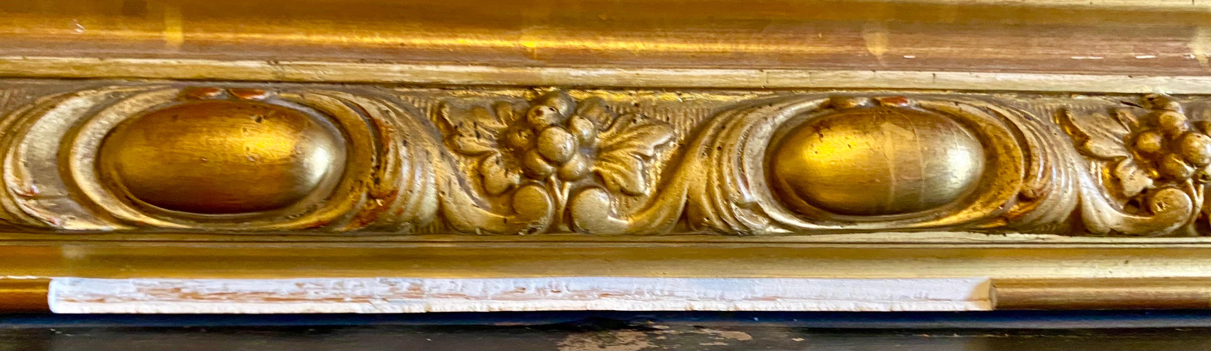 Miroir monumental français doré à la feuille d'or de style Louis XV, Xixe France Bon état - En vente à Beuzevillette, FR