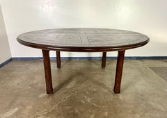 Mesa de comedor extensible de granja monumental de roble francés