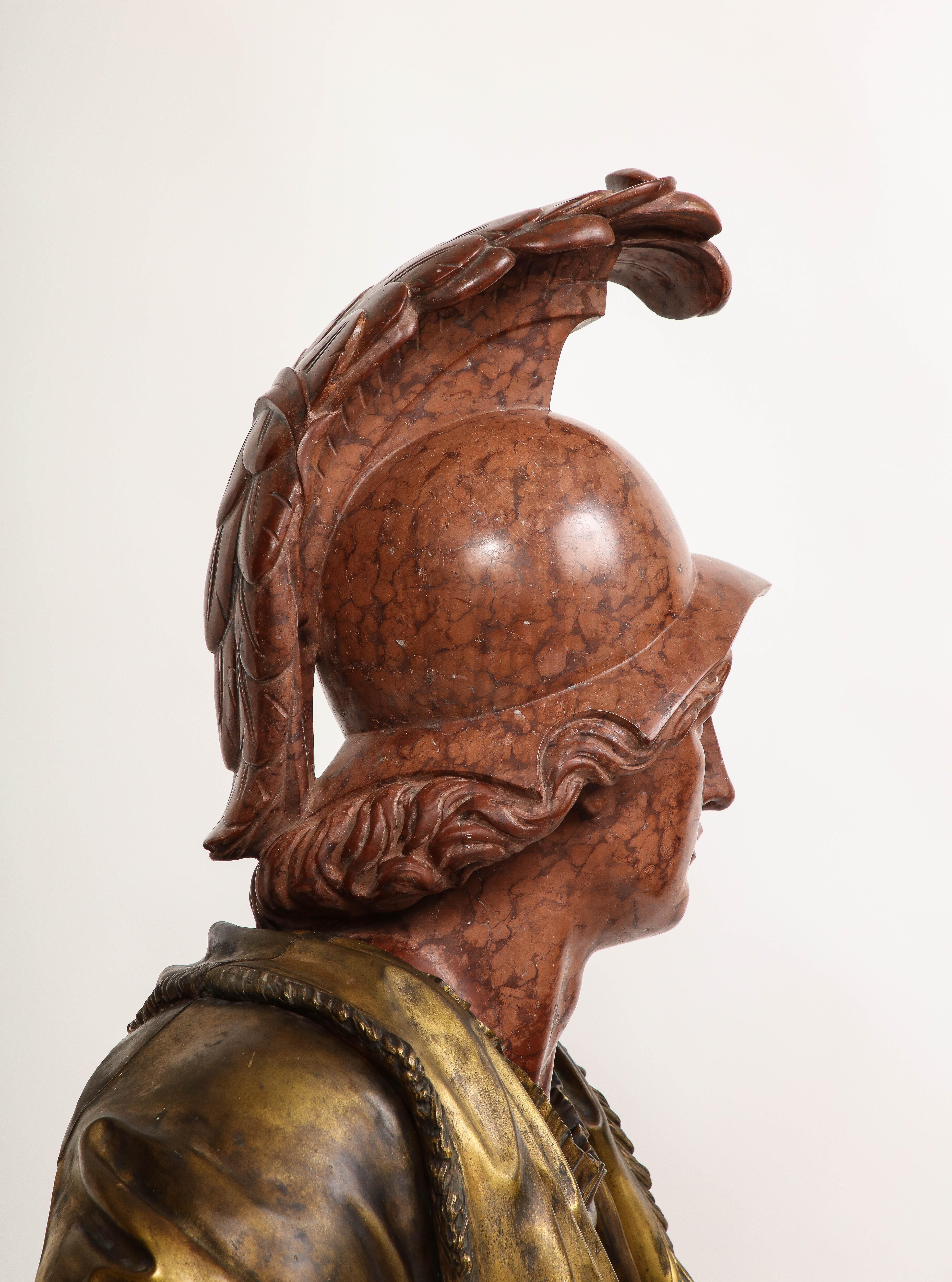 Monumental French Ormolu Mted Bust of Alexander The Great, F. Girardon, 1800s For Sale 6