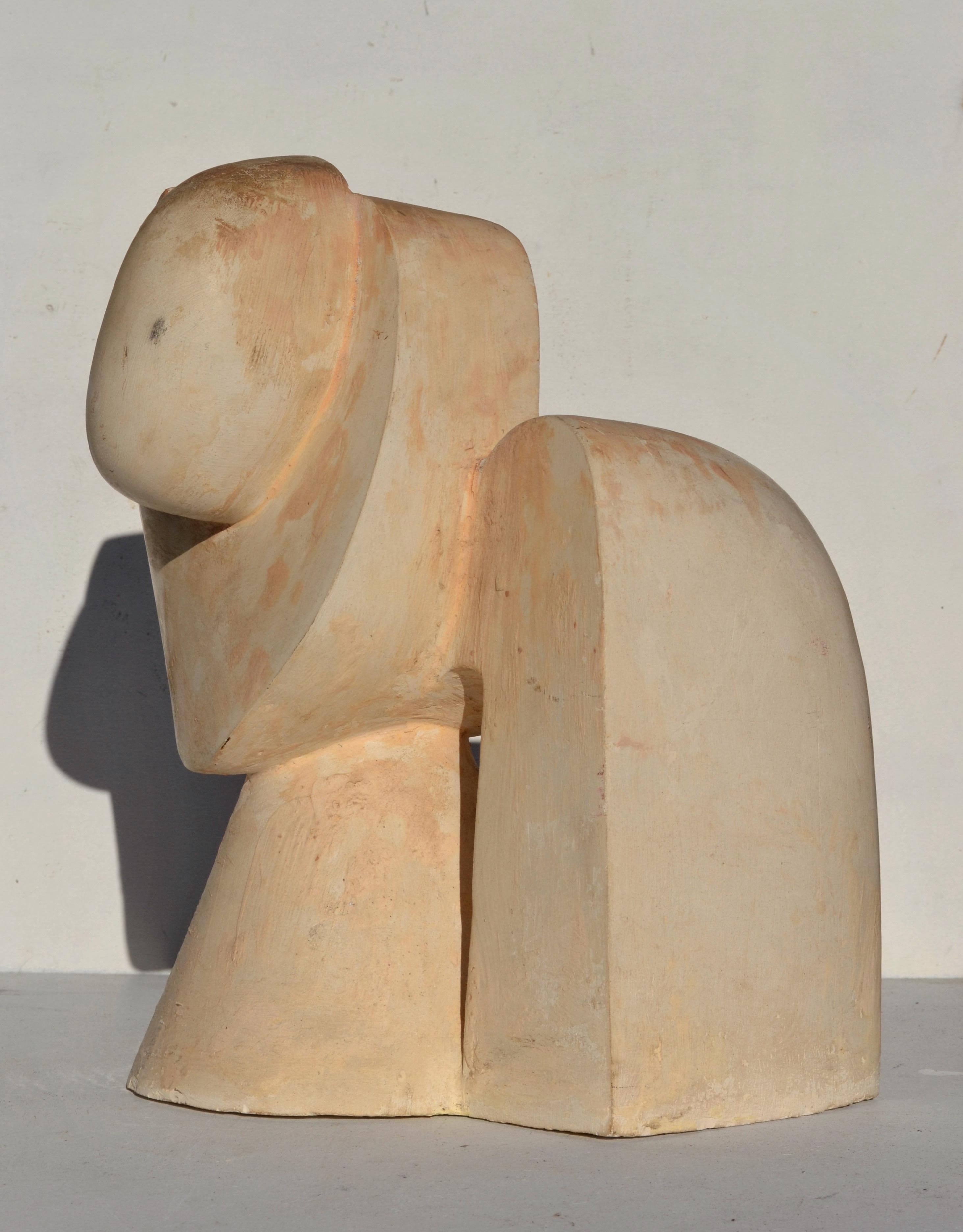 Mid-Century Modern Sculpture monumentale française en plâtre, années 1950 - Modernisme organique en vente