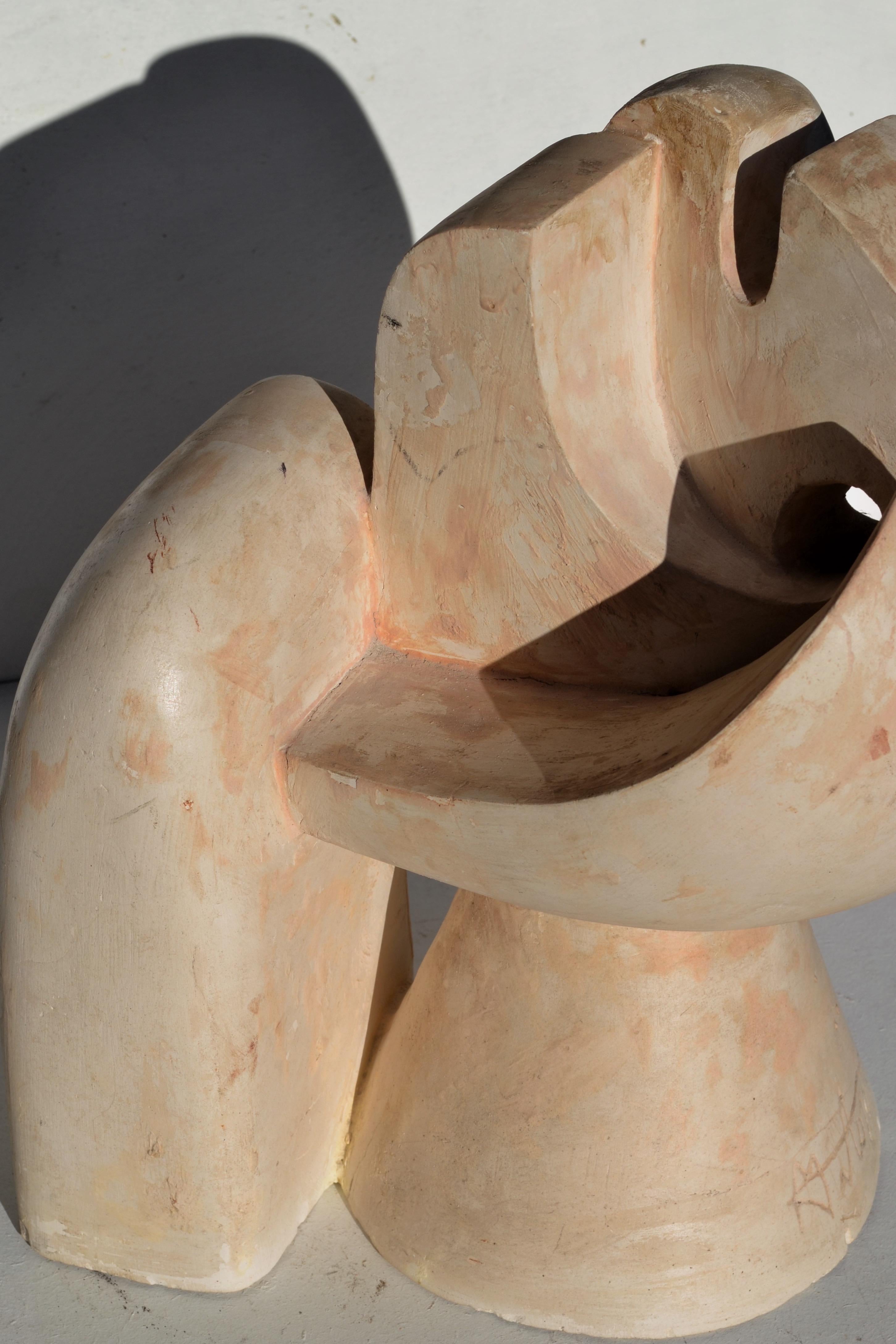 Français Sculpture monumentale française en plâtre, années 1950 - Modernisme organique en vente