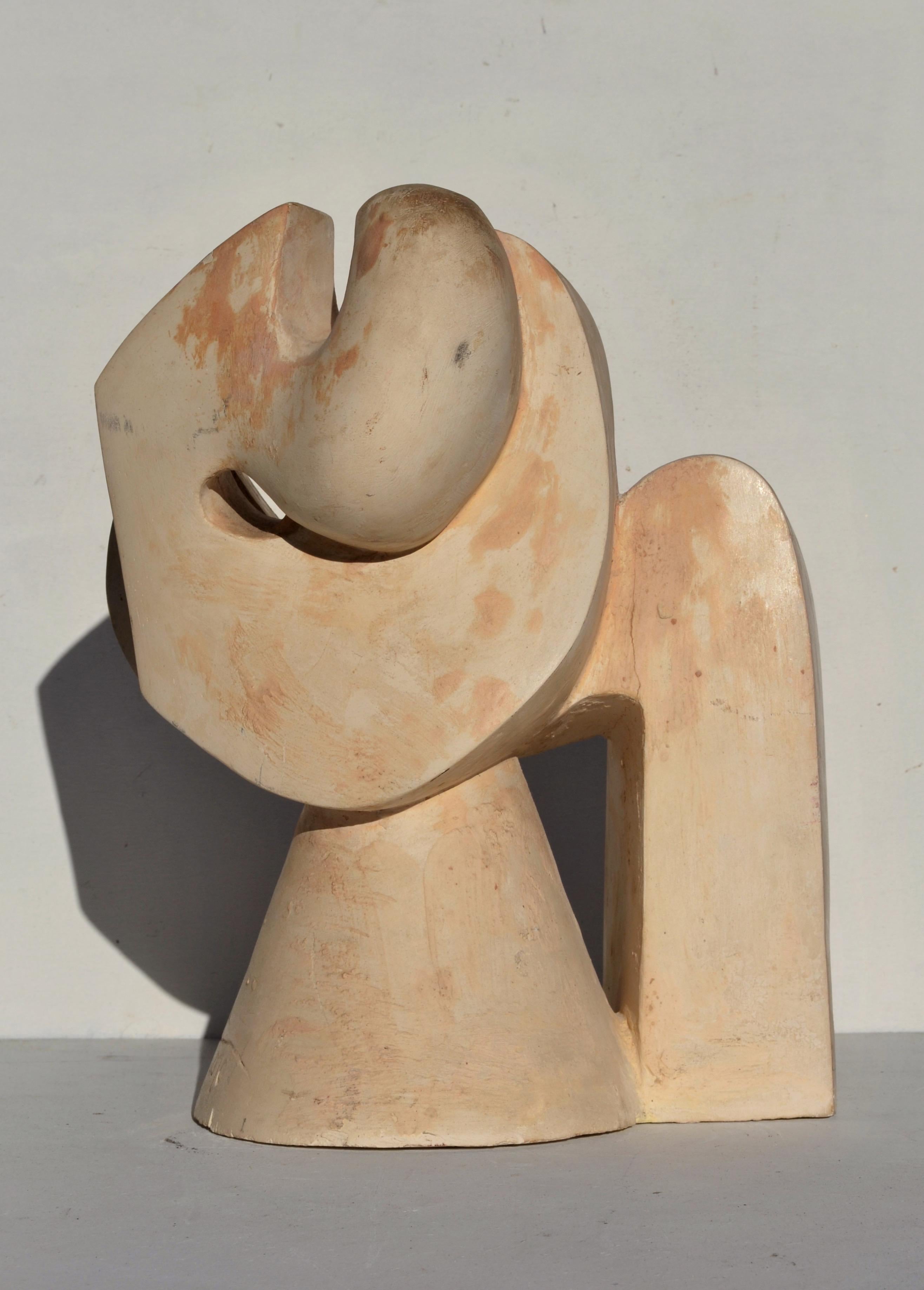 Milieu du XXe siècle Sculpture monumentale française en plâtre, années 1950 - Modernisme organique en vente