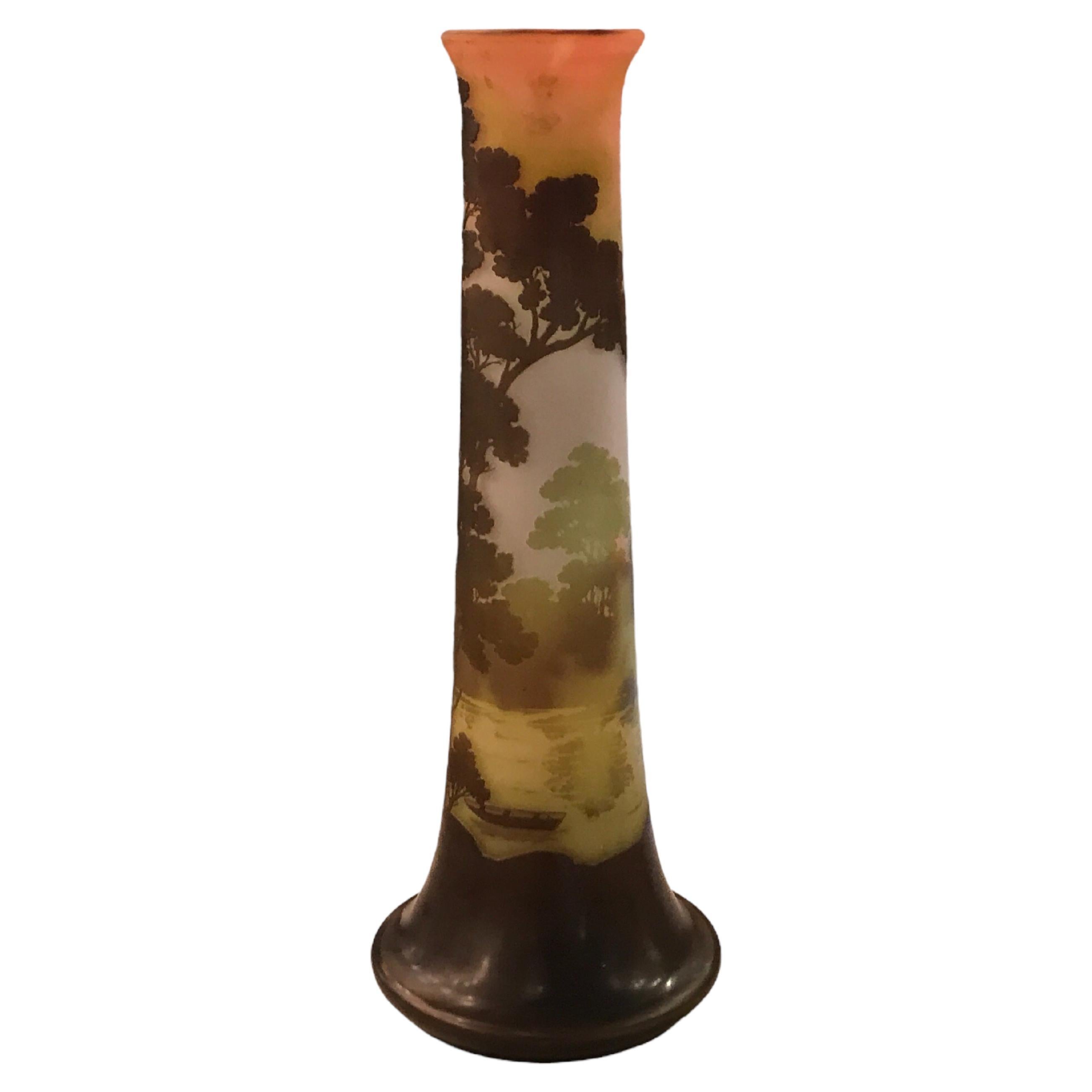 Monumental French Vase, Sign: Gallé, Style: Jugendstil, Art Nouveau, Liberty For Sale