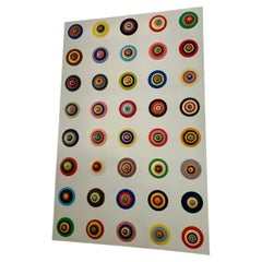 Pittura geometrica monumentale di Luc Bouzat, France 1990