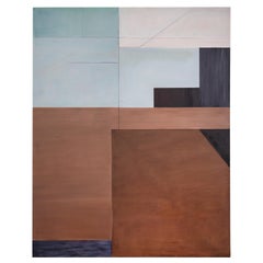 Monumental Geometric Abstract Painting signed "Sharpe '76'"