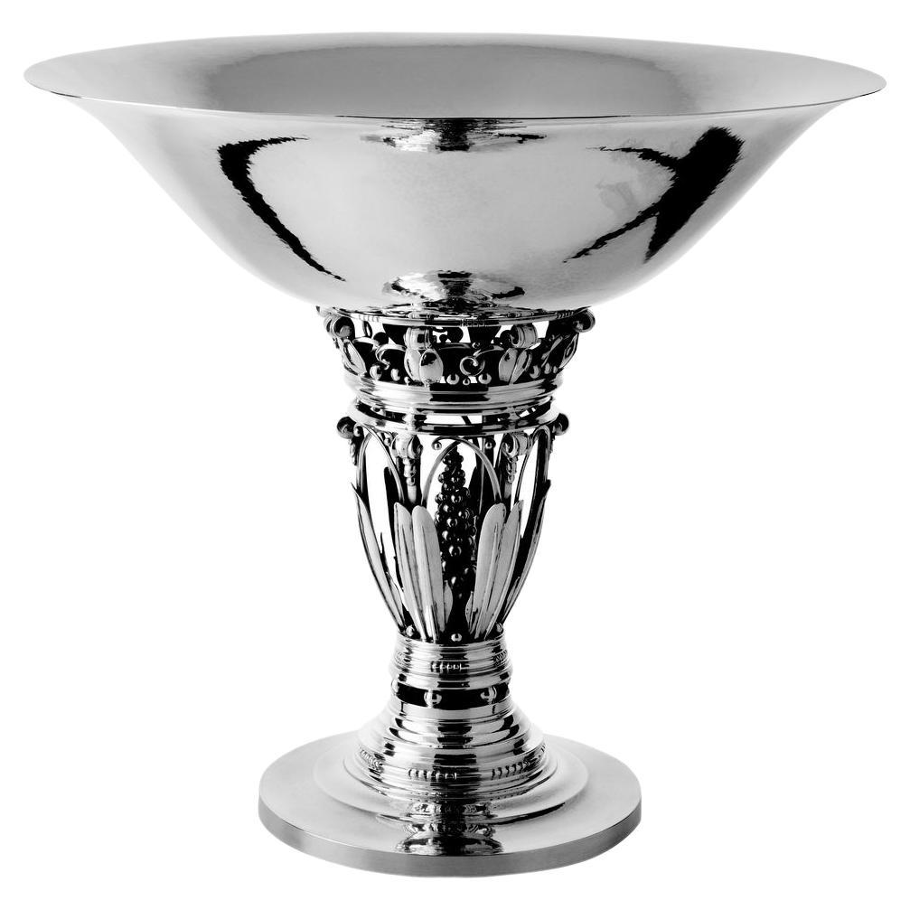 Monumental Georg Jensen Sterling Silver “Kings” Bowl #250A For Sale