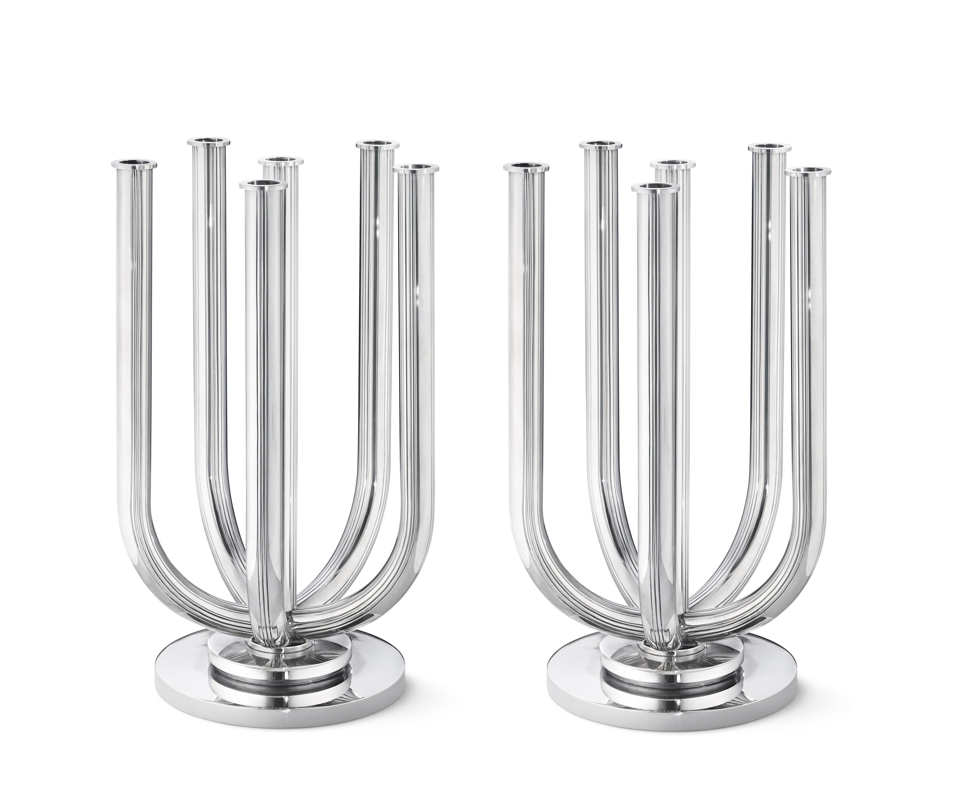 Danois Monumental candélabre à six lumières Georg Jensen en argent sterling 751 en vente