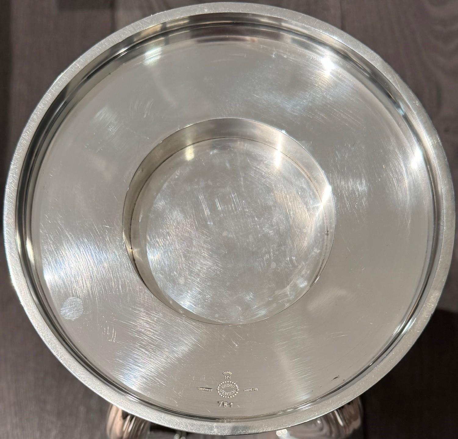 Monumental candélabre à six lumières Georg Jensen en argent sterling 751 Excellent état - En vente à Hellerup, DK