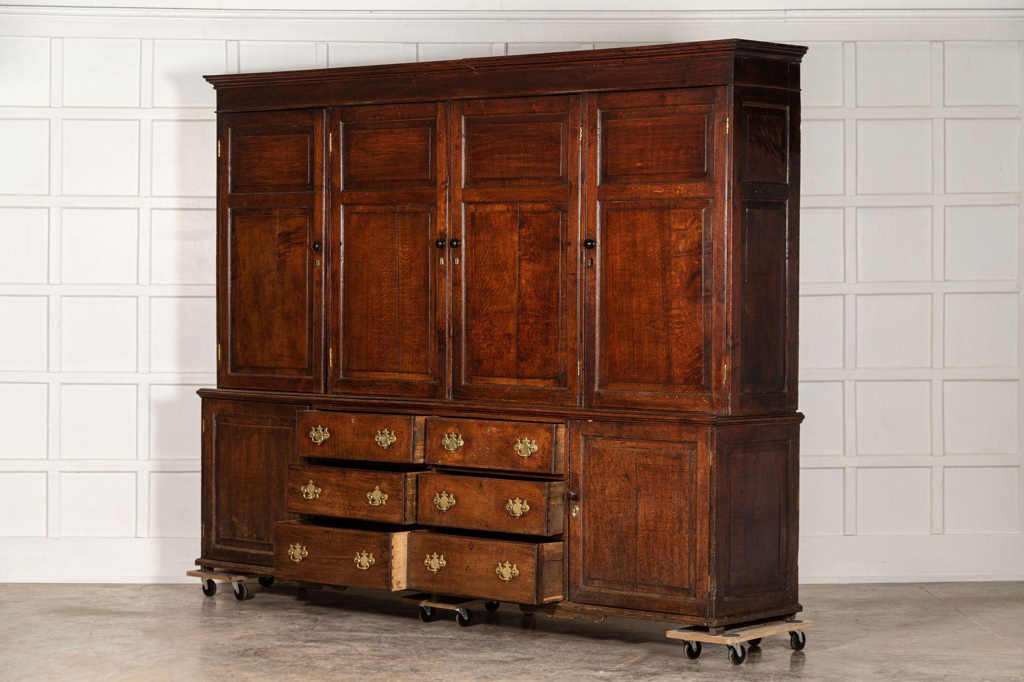 Monumental George III Oak Housekeeper's Cupboard For Sale 2