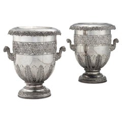 Monumental George IV Sheffield Plate Champagne Buckets