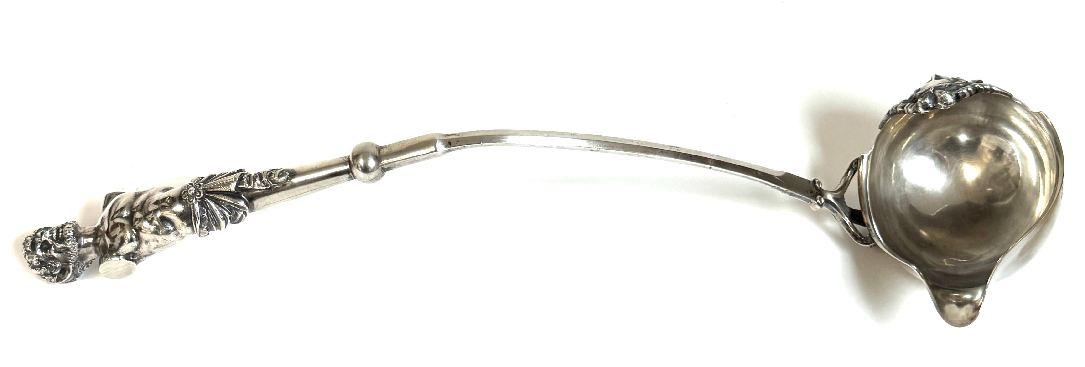 American Monumental George Sharp for J.E. Caldwell & Co. Classical Coin Silver Ladle For Sale