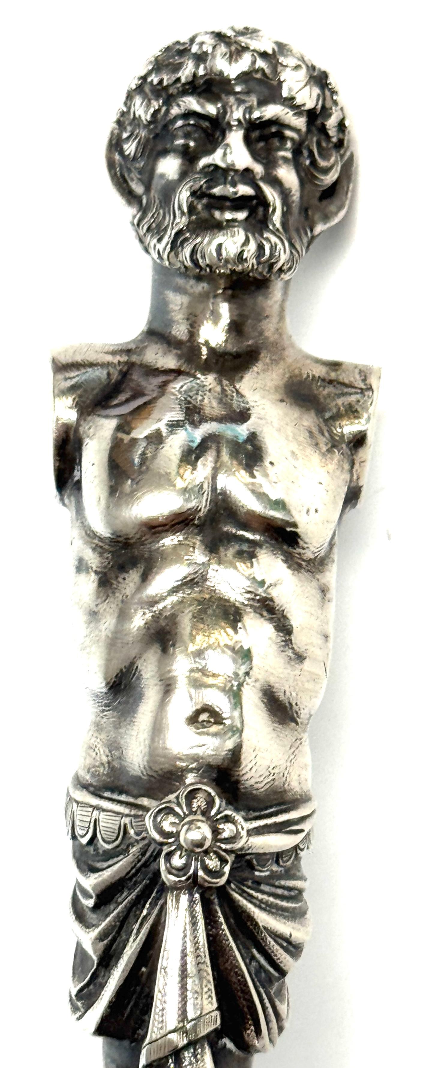 19th Century Monumental George Sharp for J.E. Caldwell & Co. Classical Coin Silver Ladle For Sale