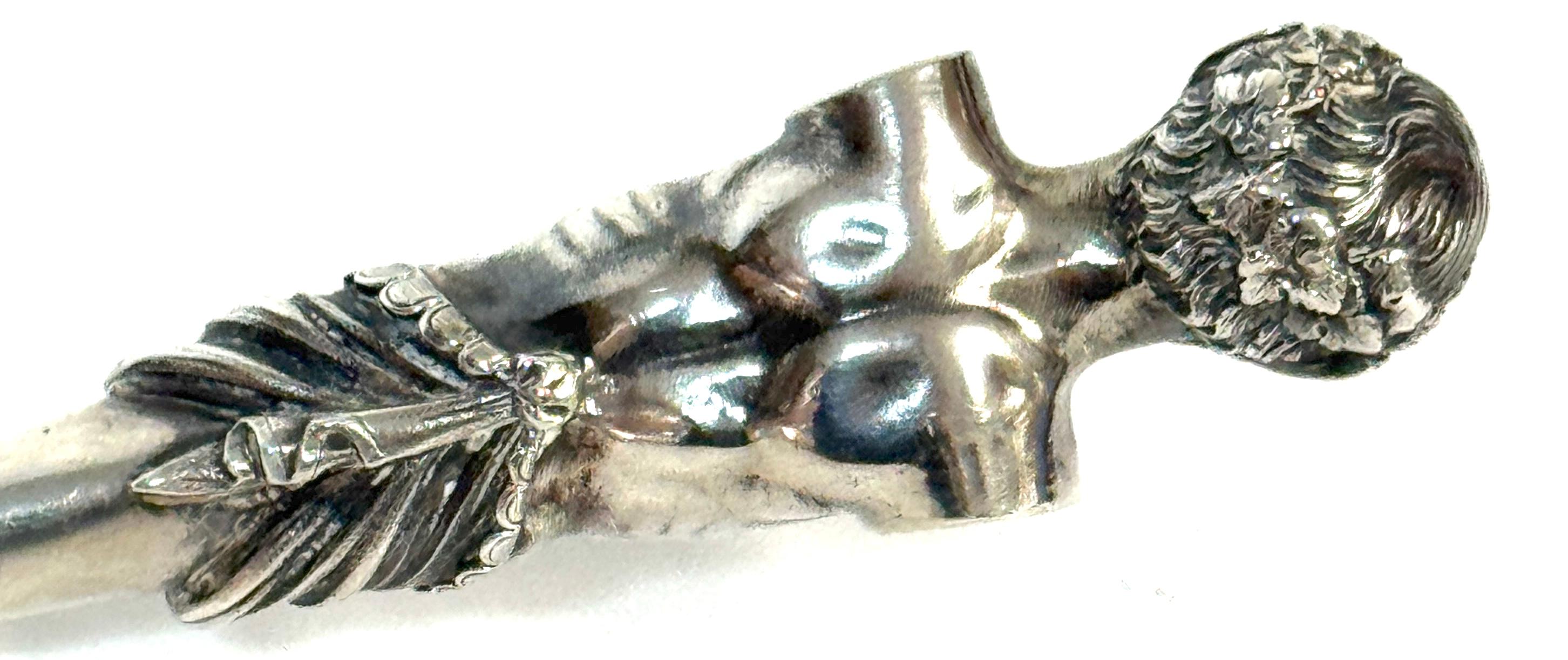 Monumental George Sharp for J.E. Caldwell & Co. Classical Coin Silver Ladle For Sale 2