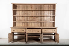 Monumental Georgian English Pine Waterfall Dresser