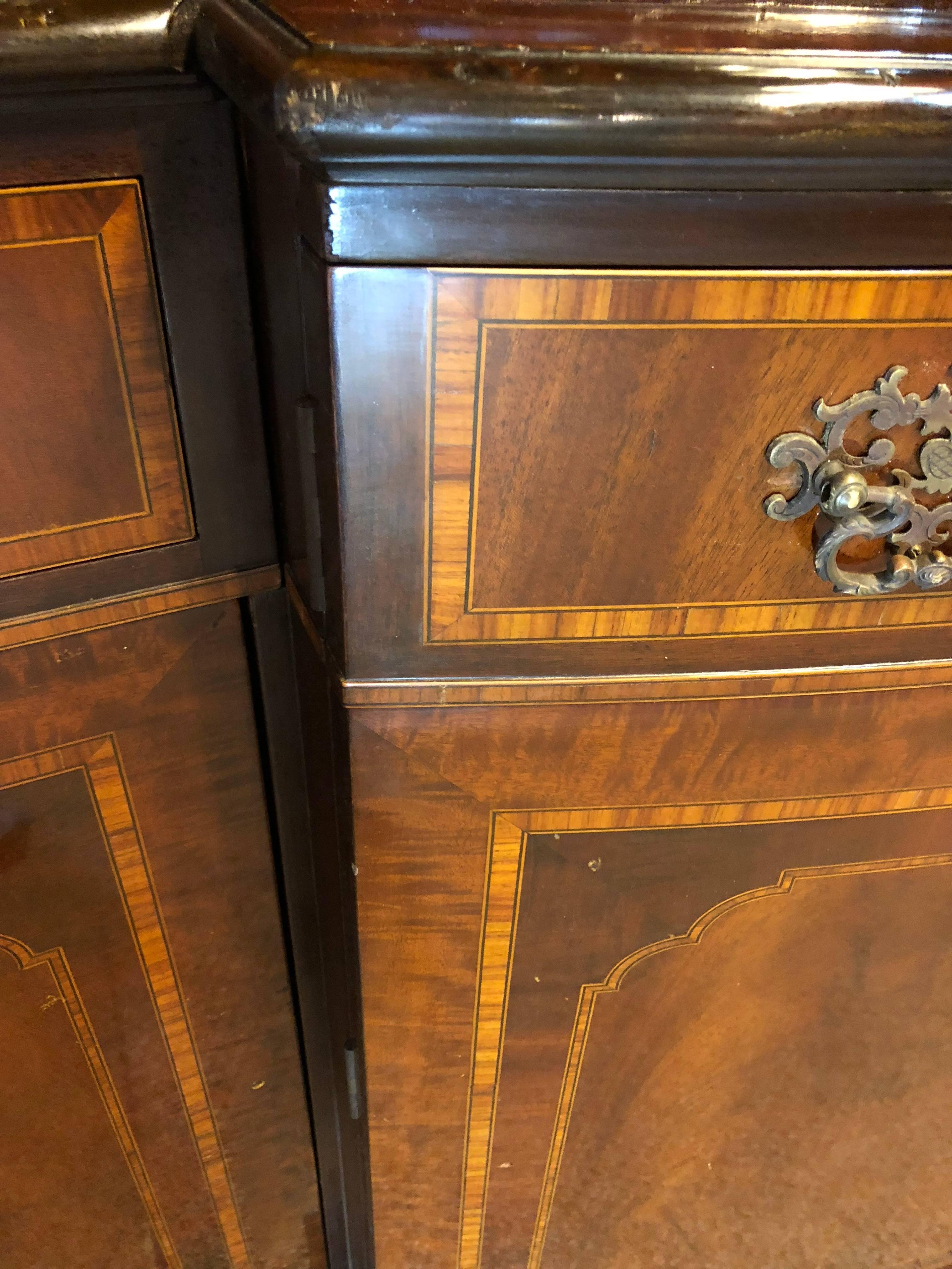 Monumental Georgian Schmieg and Kotzian Custom Bow Breakfront Bookcase Cabinet 9