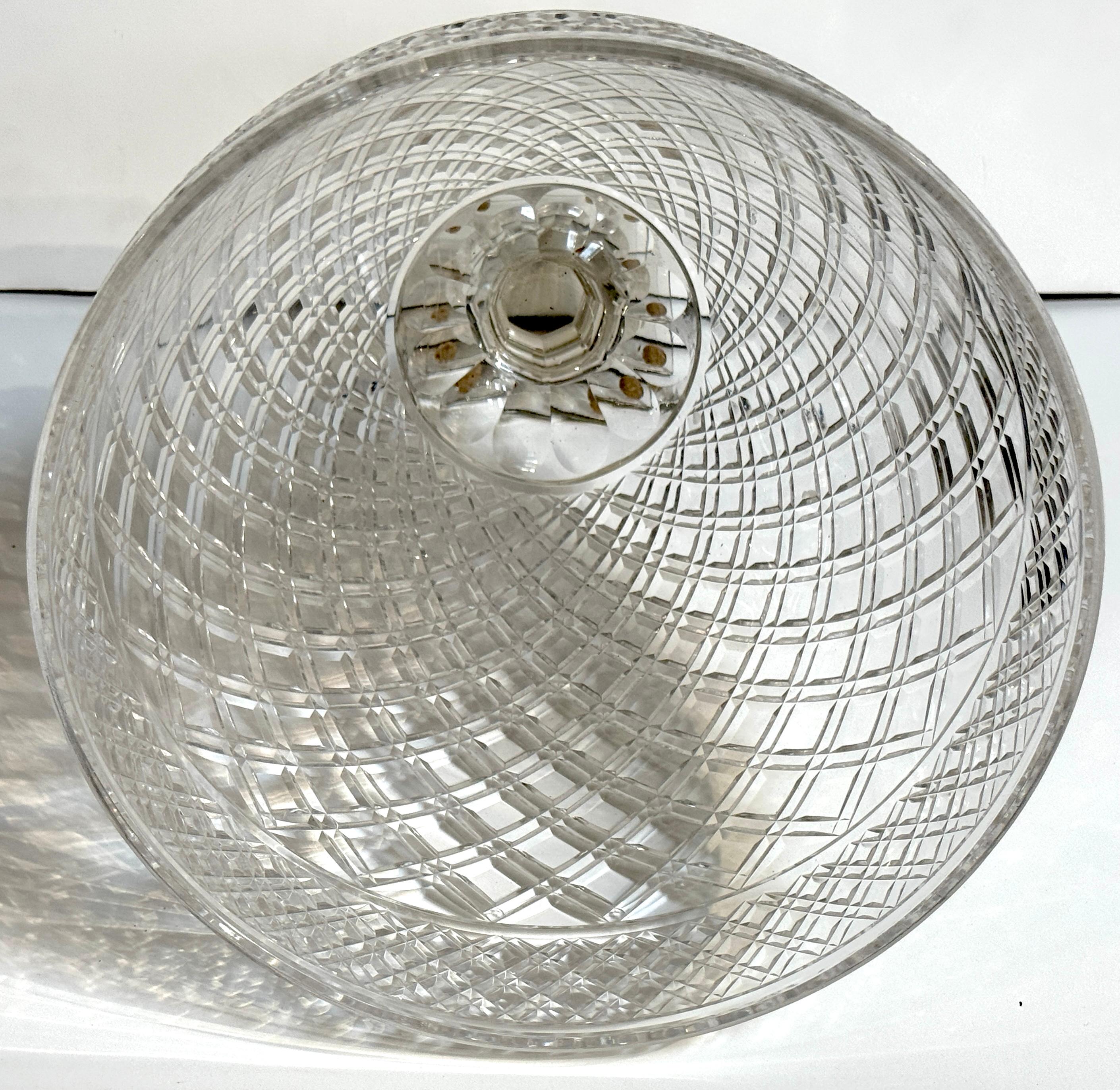 Monumental Georgian Style Cut Glass Apothecary / Covered Urn  24