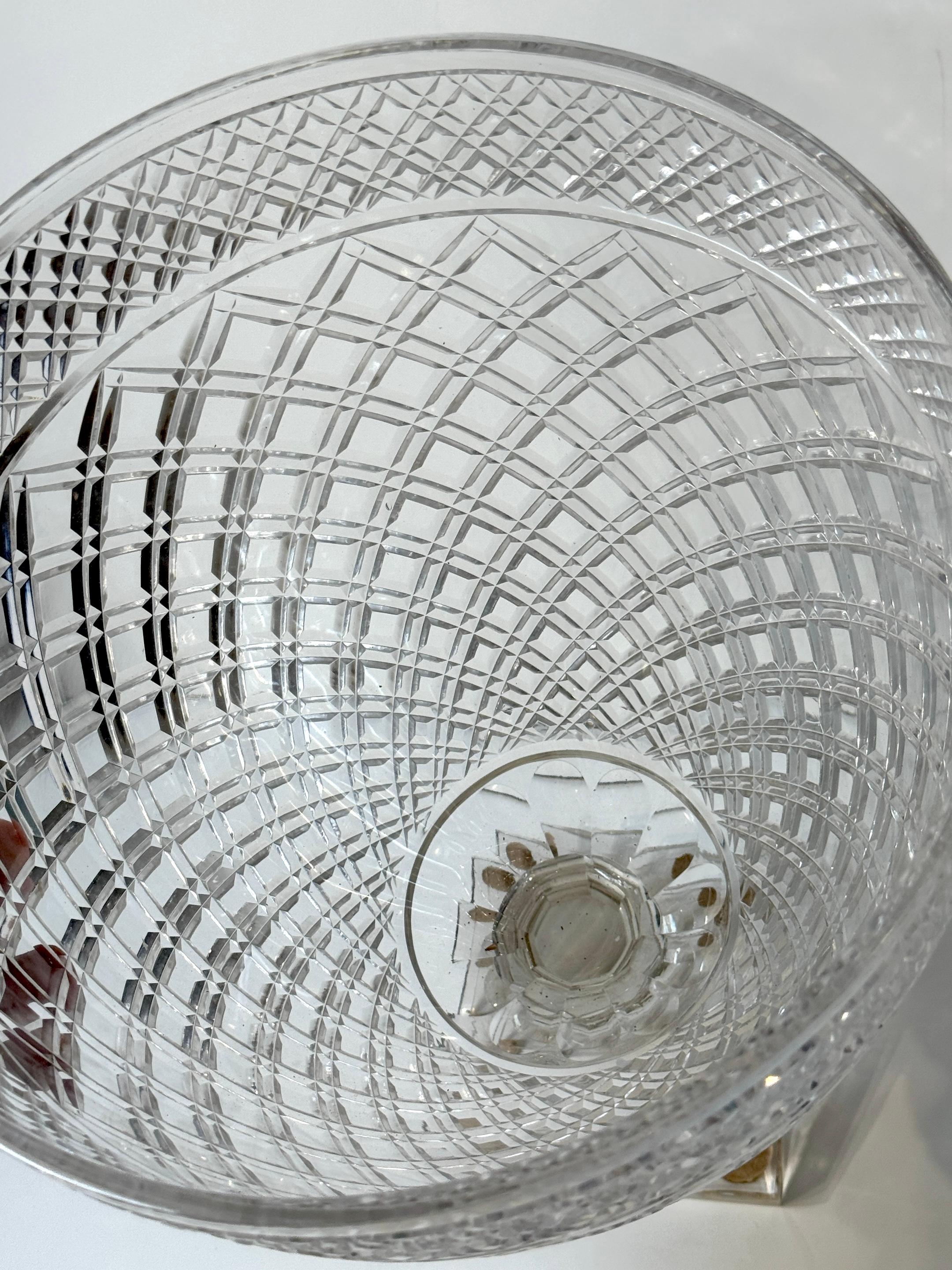 Monumental Georgian Style Cut Glass Apothecary / Covered Urn  24