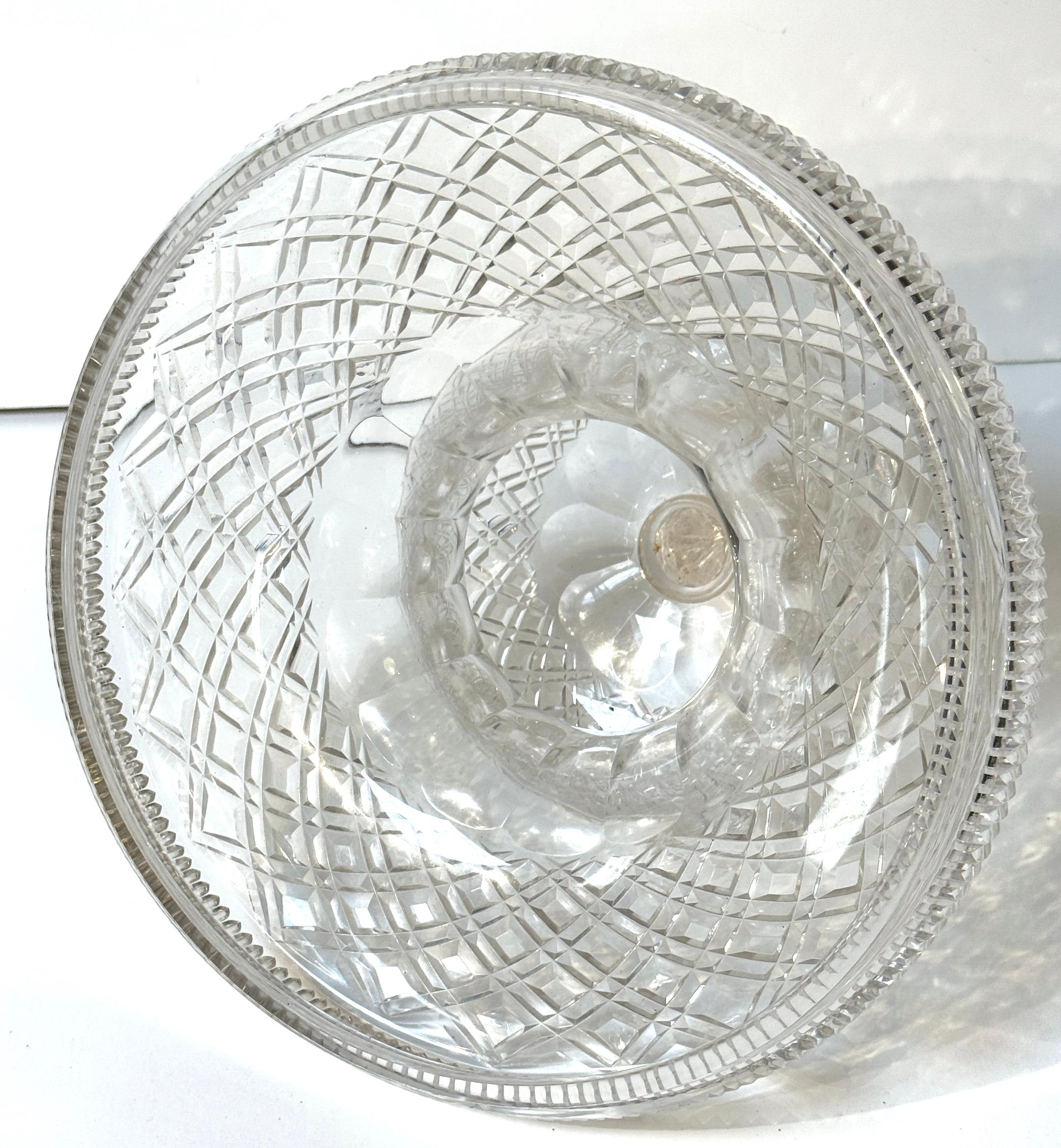 Monumental Georgian Style Cut Glass Apothecary / Covered Urn  24