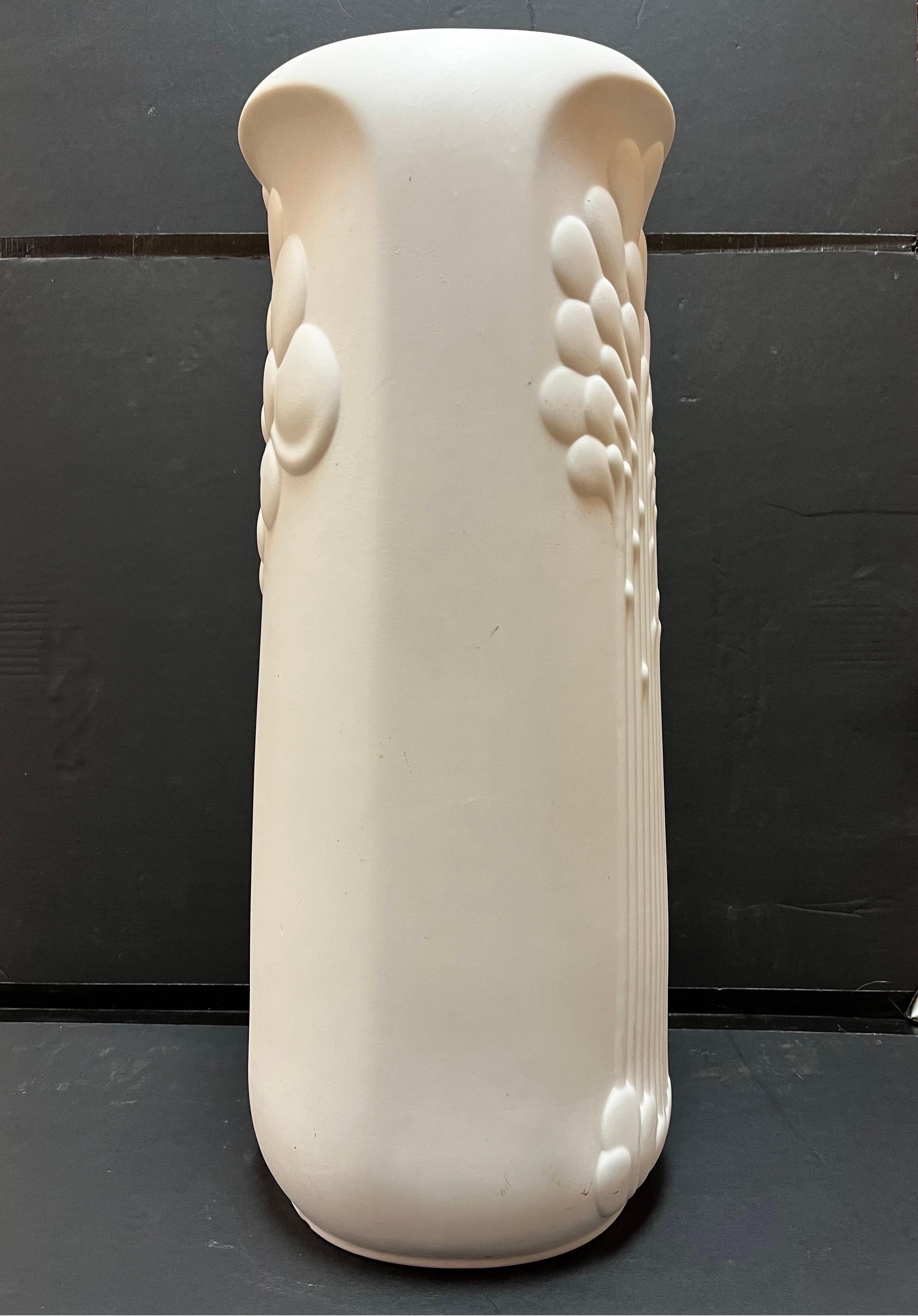 20th Century Monumental German Porcelain Vase or Umbrella Stand by M Frey for Kaiser Germany For Sale