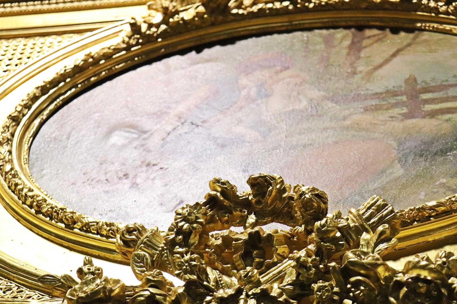 Monumental Gilded French Louis XV Trumeau Mirror with Planter Base Circa 1890 For Sale 5