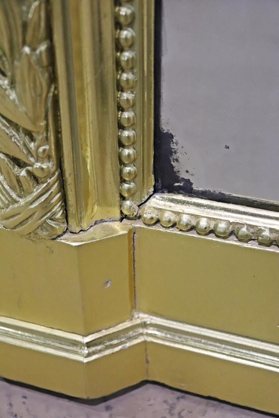 Monumentaler vergoldeter französischer Louis XV Trumeau-Spiegel mit Pflanzensockel CIRCA 1890 im Angebot 6