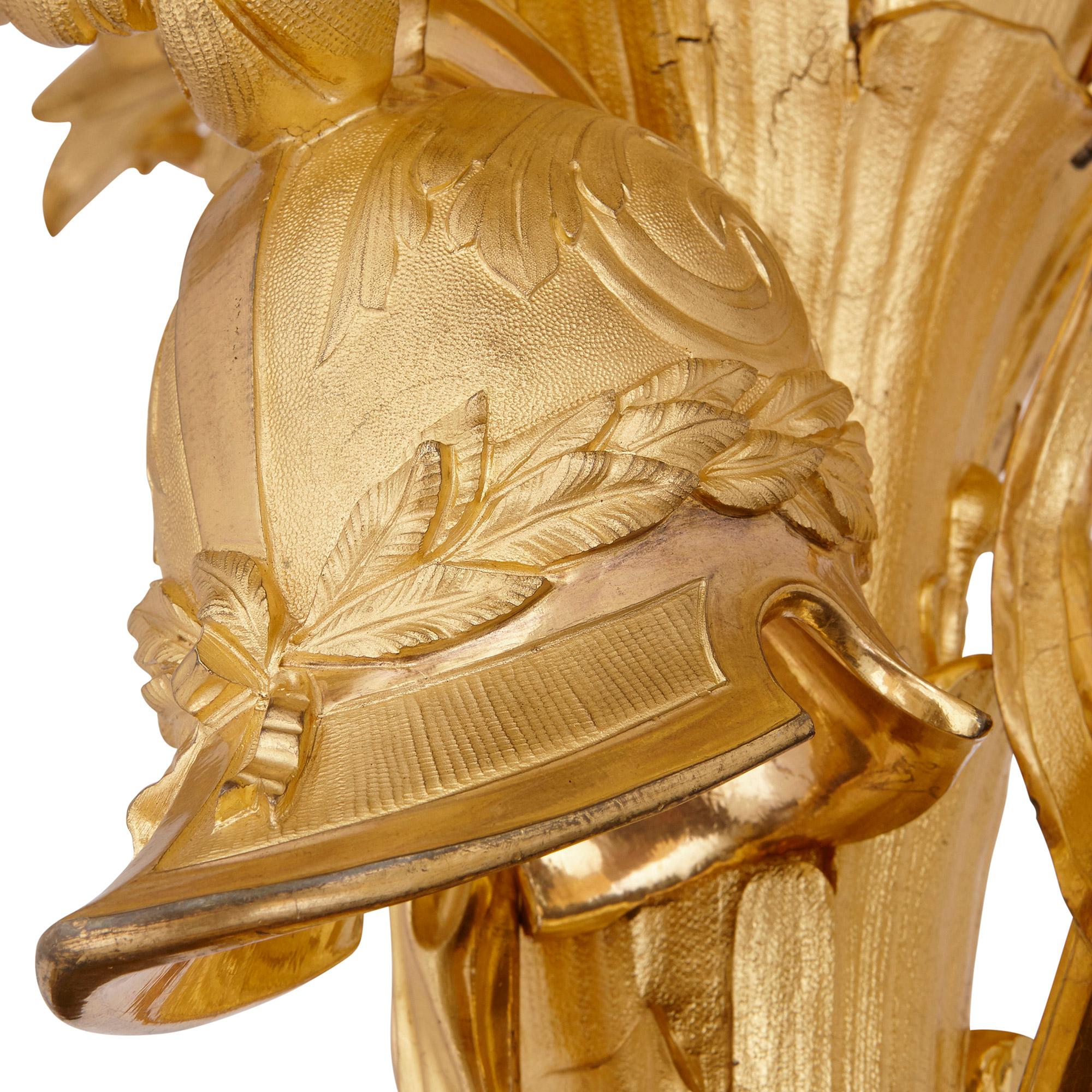 Candélabre monumental en bronze doré et patiné de Beurdeley en vente 4