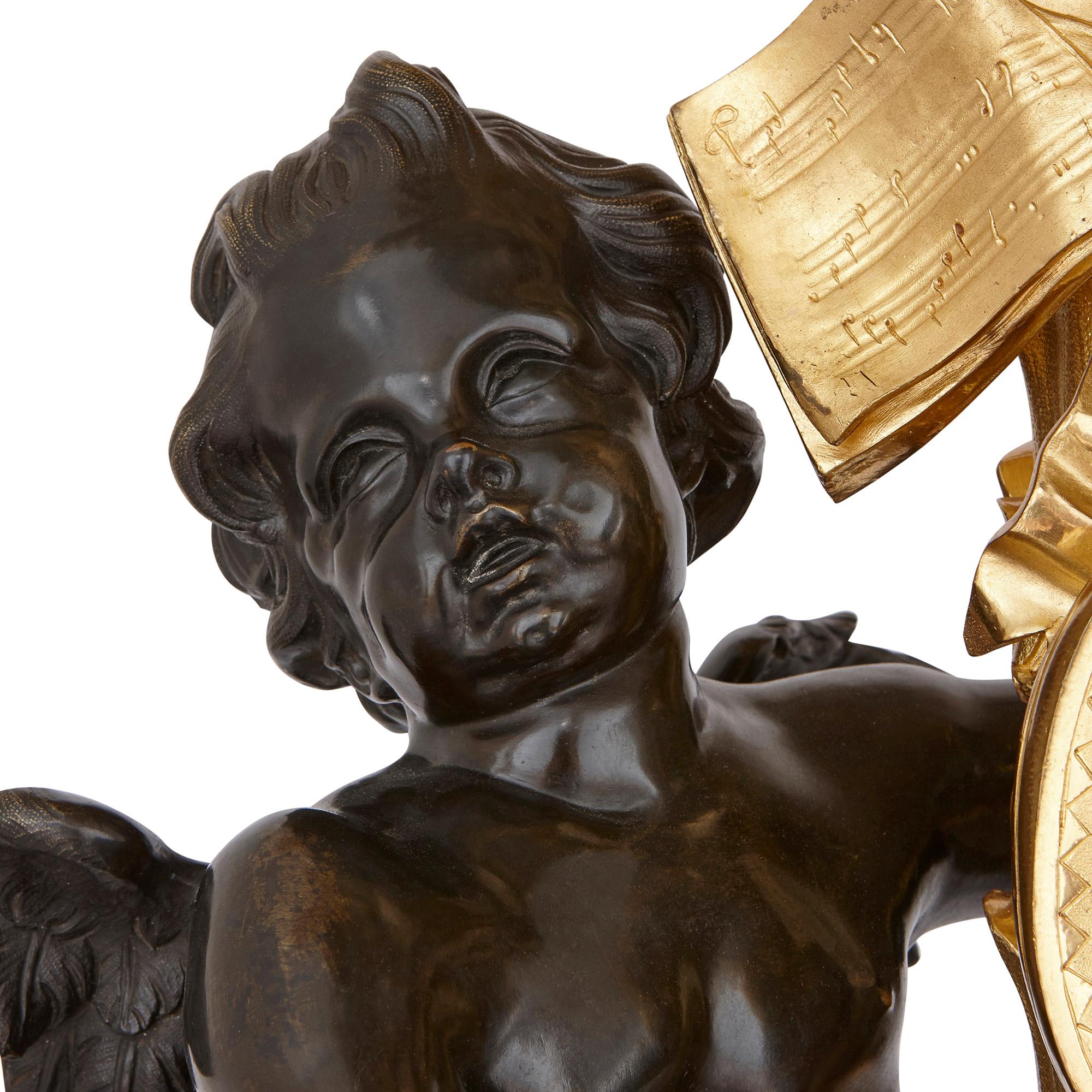 Candélabre monumental en bronze doré et patiné de Beurdeley Bon état - En vente à London, GB