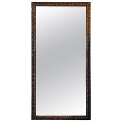 Monumental Gilt Gold Shell Carved Floor Mirror