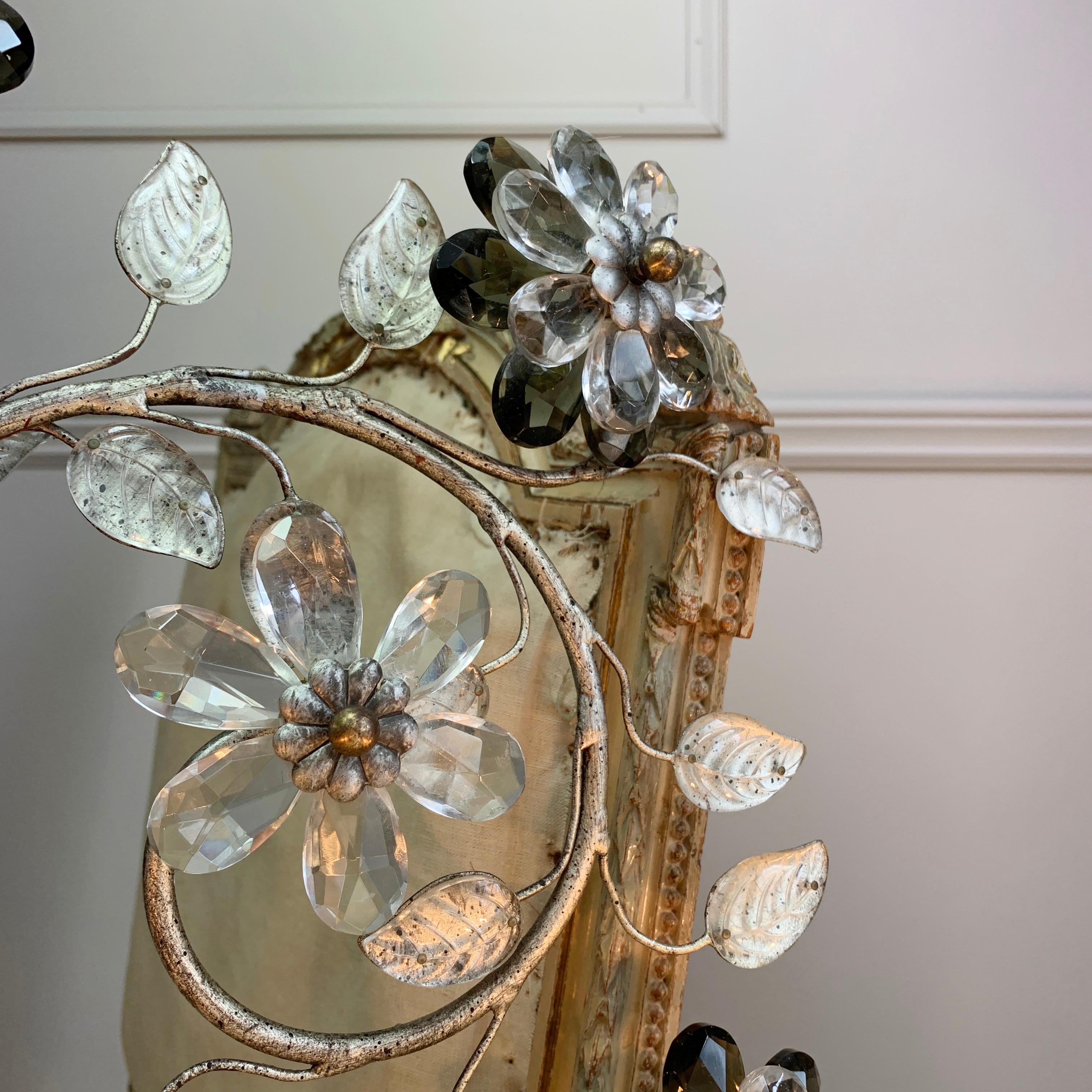 Monumental Banci Firenze Gold Murano Crystal Wall Light In Good Condition For Sale In Hastings, GB
