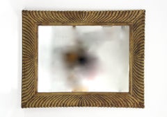 Monumental Gilt Mid Century Wall Mirror, Handcarved, Italy circa 1940/50
