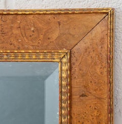 Monumental Giltwood and Burlwood Mirror