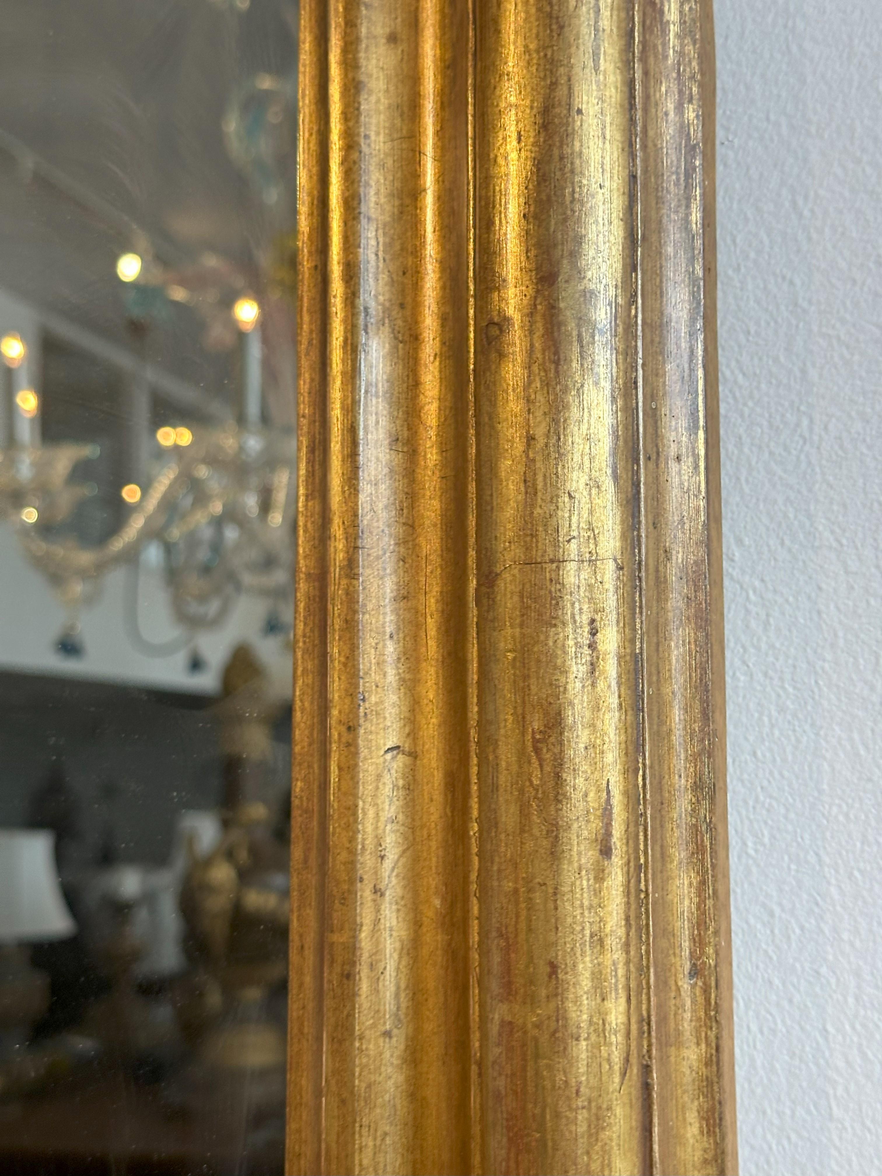 Francese Specchio monumentale in legno dorato - CIRCA 1840 in vendita