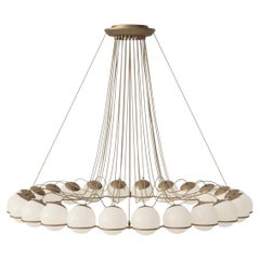 Monumental Gino Sarfatti Model 2109/24/14 Chandelier in Champagne for Astep