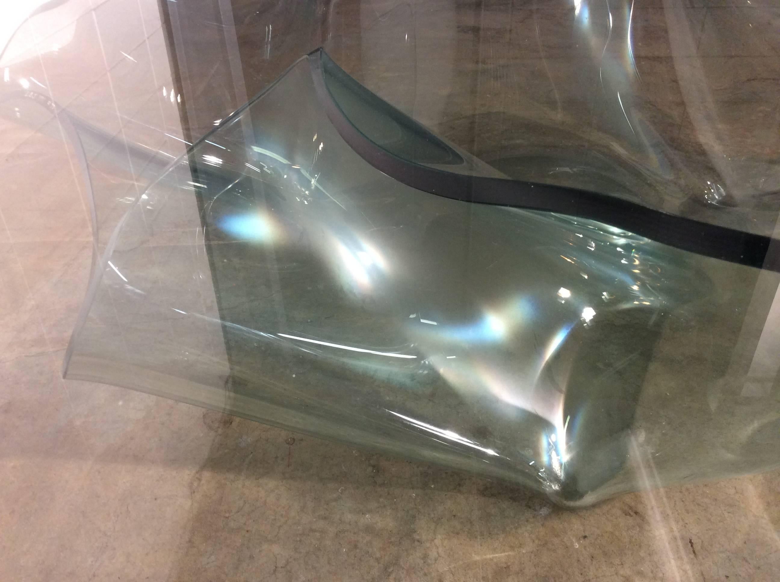 Monumental Glass Coffee Table by the Late Laurel Fyfe, Stunning Designer Item 4