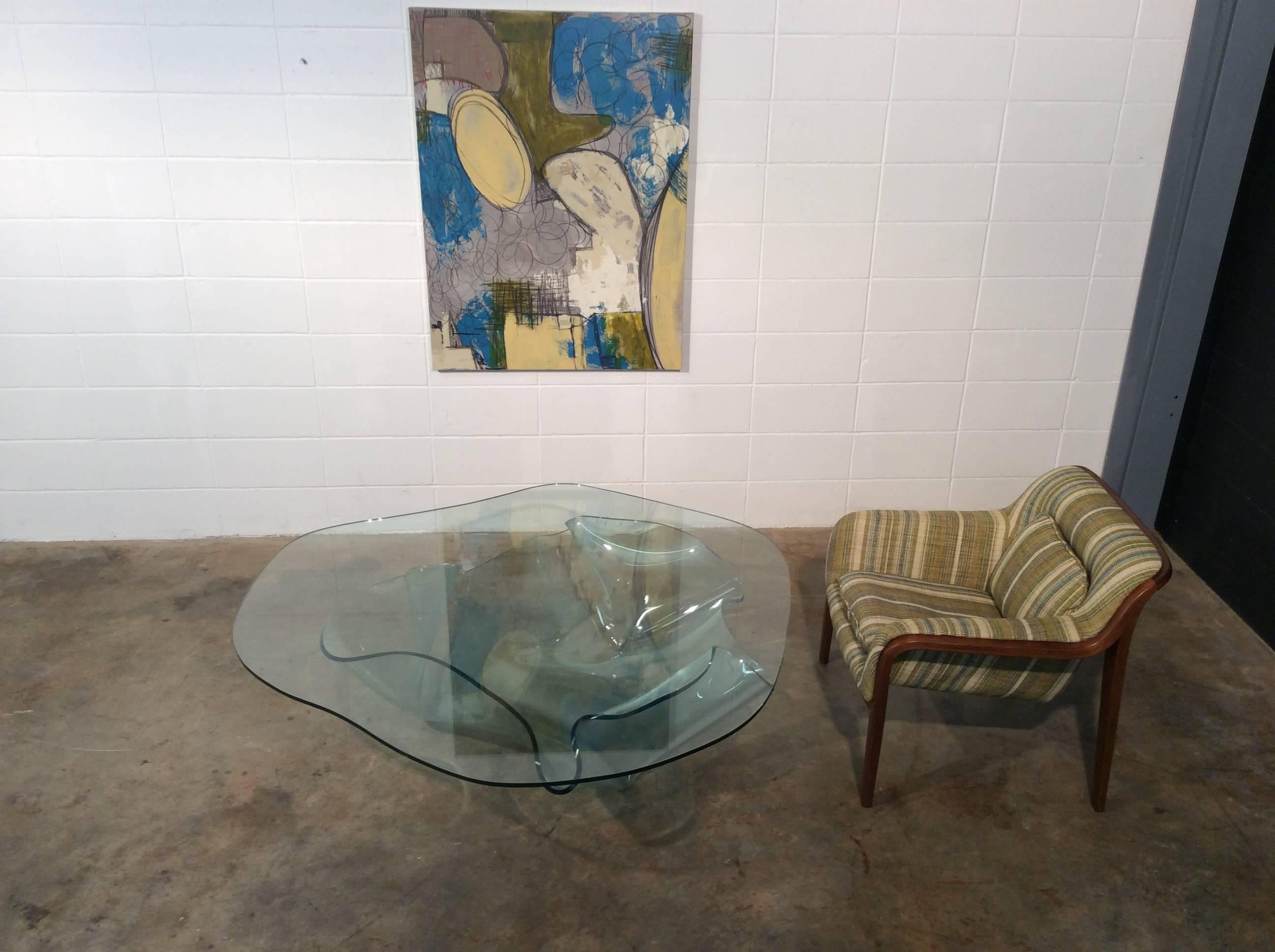 Monumental Glass Coffee Table by the Late Laurel Fyfe, Stunning Designer Item 9