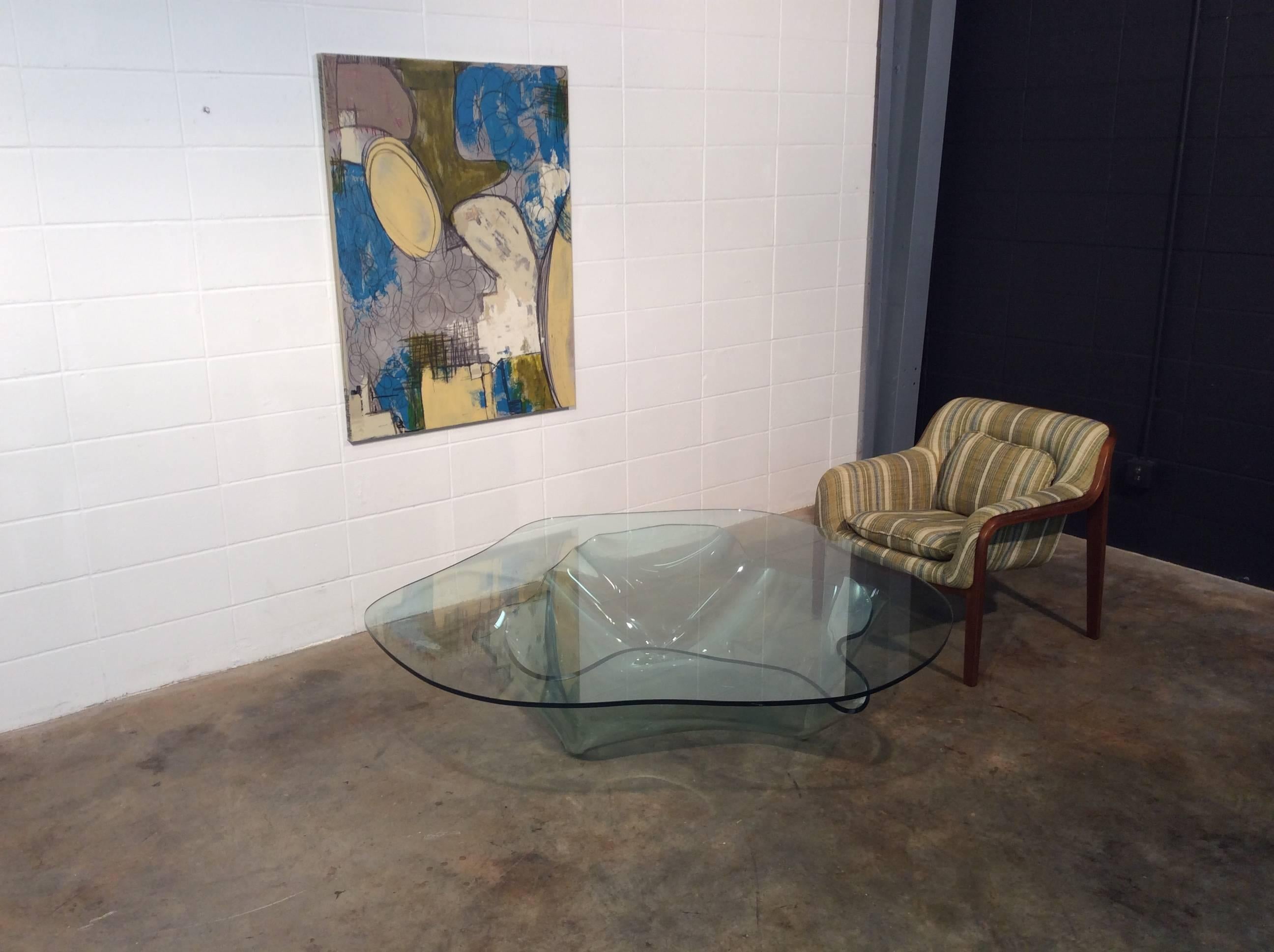 Monumental Glass Coffee Table by the Late Laurel Fyfe, Stunning Designer Item 10