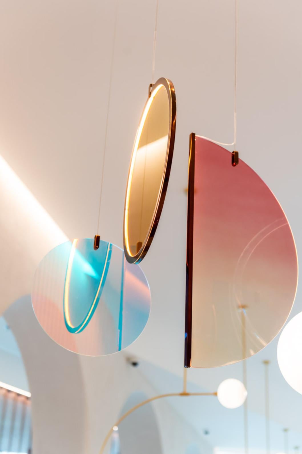 Monumental Glass Colorful Light Installation, by Vera Dieckmann In New Condition For Sale In Geneve, CH
