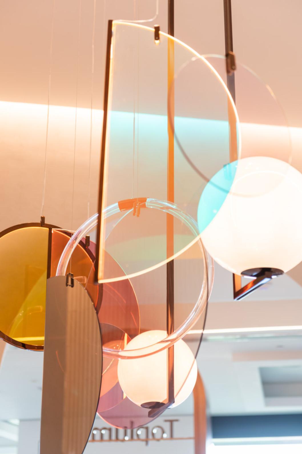 Contemporary Monumental Glass Colorful Light Installation, by Vera Dieckmann