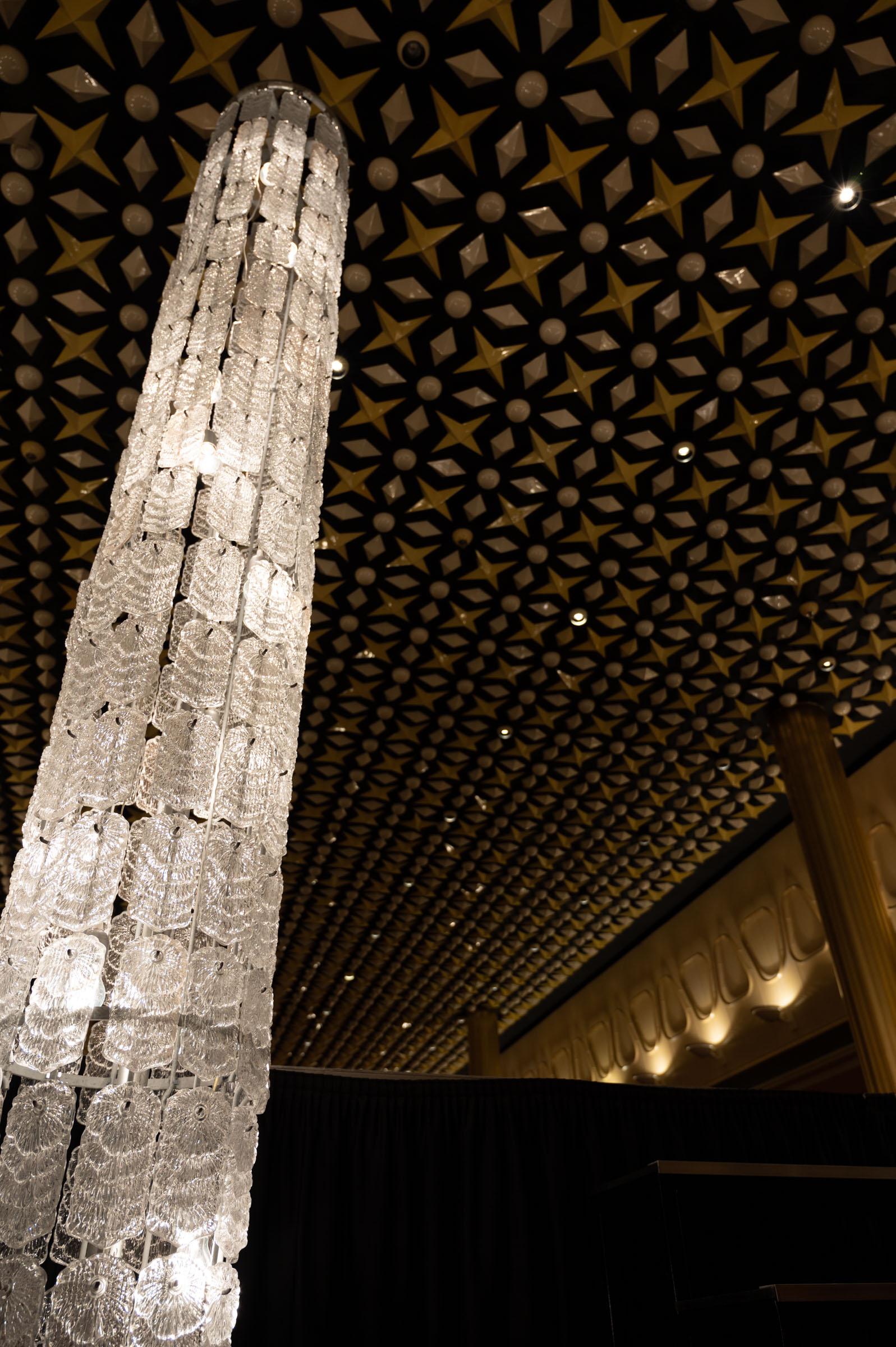 20th Century Monumental Glass Pendant Floor Lamps XXL For Sale