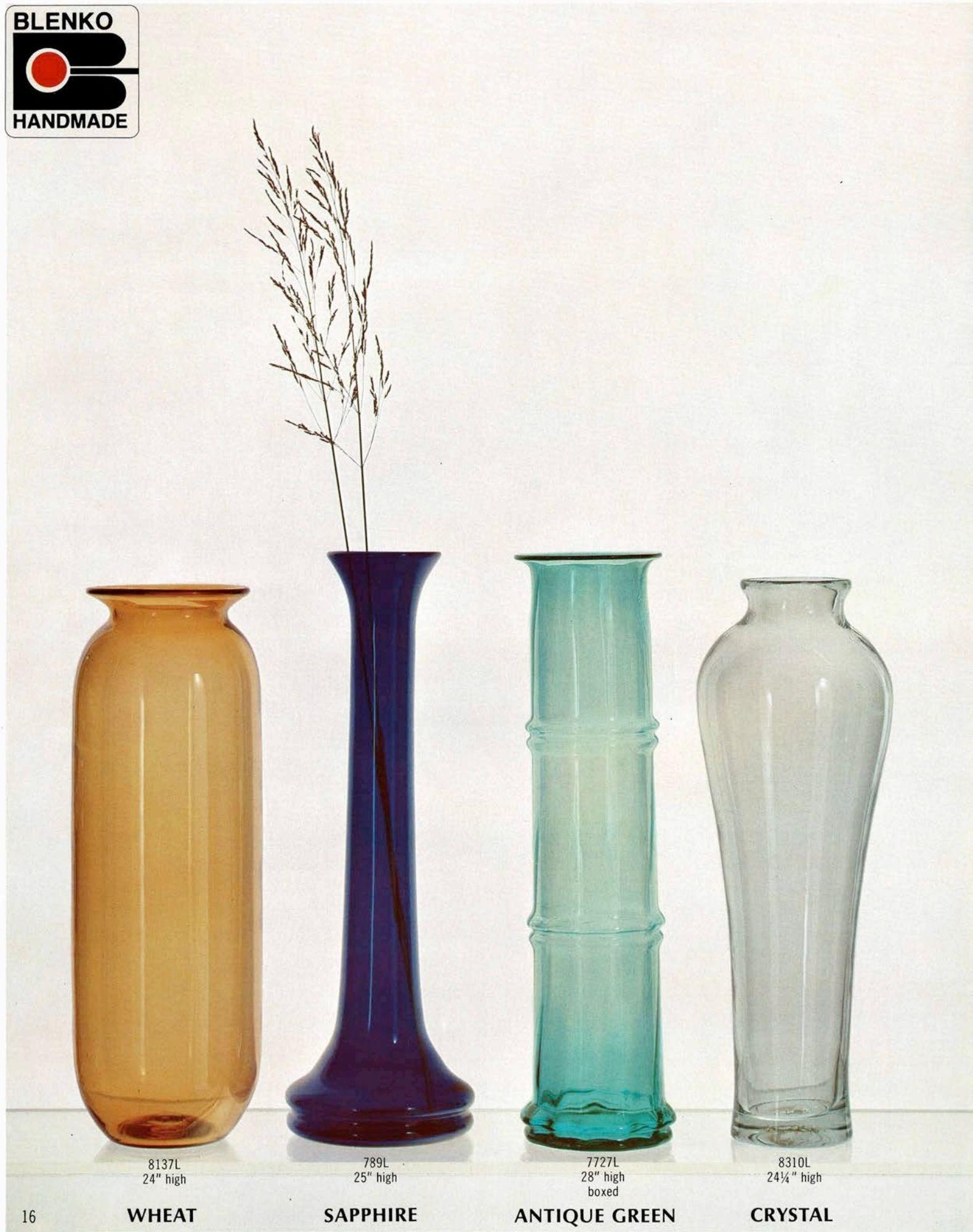 Mid-Century Modern Monumental Glass Vase by Don Shepard for Blinko For Sale